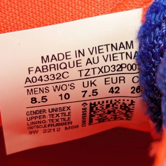 Converse All Star BB Prototype CX Thunder Lighting Blue Frame Sneakers Men's 8.5 - Picture 9 of 9